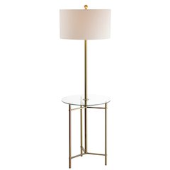 Charles Metal/Glass Led Side Table And Floor Lamp