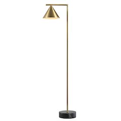 Chelsea Metal/Marble Cone Shade Led Floor Lamp