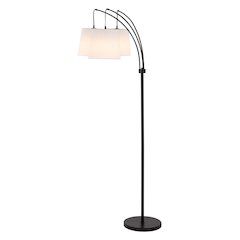 Sylva Mid Century Modern Head Adjustable Iron Led Arc Floor Lamp
