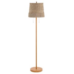 Ocata Coastal Bohemian Ironrattan Led Floor Lamp With Pull Chain