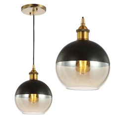 Nixon Adjustable Drop Globe Metal/Glass Led Pendant