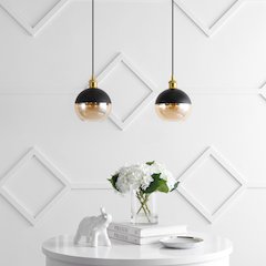 Nixon 1-Light Mid-Century Modern Metal/Glass Adjustable Drop Globe Led Pendants