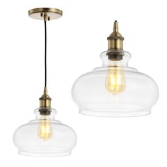 Wyatt Adjustable Drop Pharmacy Metal/Glass Led Pendant