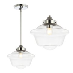 Kurtz Adjustable Drop Metal/Glass Led Pendant
