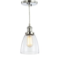 Cleo Adjustable Metal/Glass Led Pendant