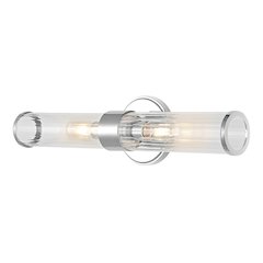 Cecil Tall Cylinder Ironstriped Glass Modern Mid Century Led Vanity