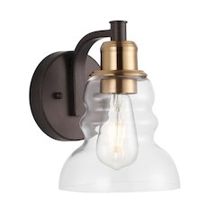 Manhattan Vintage Metal/Glass Industrial Rustic Led Vanity