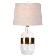 Stevens Glass Led Table Lamp