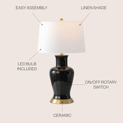 Julian Traditional Classic Ceramic Urn LED Table Lamp