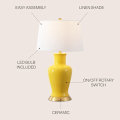 Julian Traditional Classic Ceramic Urn LED Table Lamp