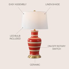 Julian Traditional Classic Ceramic Urn LED Table Lamp
