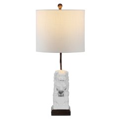Guardian Lion Ceramic Classic Modern Led Table Lamp