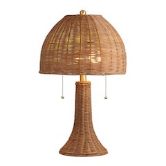 Joanie 22" Bohemian Rustic Iron LED Table Lamp, Dark Brown/Brass Gold
