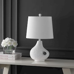 Charlotte Minimalist Designer Iron/Resin Oval Shade Led Table Lamp