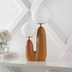 Bohemian Resin/Iron/Frosted Glass Danish Cactus Led Table Lamp