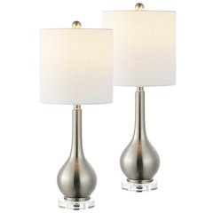 Dylan Metal/Crystal Teardrop Led Table Lamp