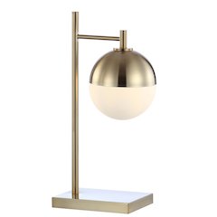Marcel Iron/Glass Art Deco Mid Century Globe Led Table Lamp