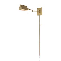 Industrial Single Swing Arm Plug In Or Hardwired Iron Led Wall Sconce