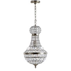 Regina Crystal/Metal Empire Led Pendant