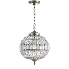 Georgina Crystal/Metal Led Pendant Pendant