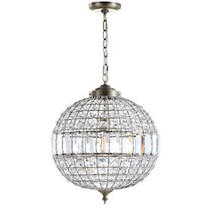 Georgina Crystal/Metal Led Pendant Pendant