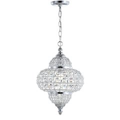 Juliette Crystal/Metal Led Pendant Pendant