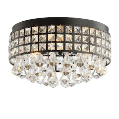 Meredith Crystal Dropsmetal Led Flush Mount