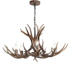 Eldora Adjustable Resin Antler Led Chandelier