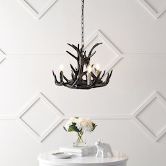 Nelle Adjustable Resin Antler 3-Light Led Chandelier