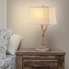 Antler Rustic Resin/Crystal Led Table Lamp