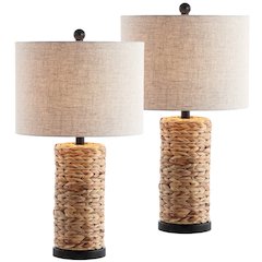 Elicia Sea Grass Led Table Lamp (Set Of 2)