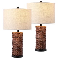 Elicia Coastal Water Hyacinth Led Table Lamp