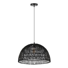 Campana Bohemian Modern Woven Rattaniron Led Pendant