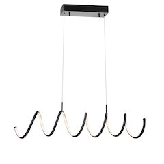 Ali Dimmable Adjustable Integrated Led Metal Linear Pendant