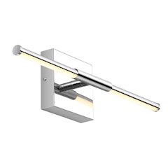 16.25" Modern Minimalist Dimmable Integrated LED Metal Wall Sconce, Chrome