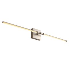 Makena 32" Modern Minimalist Dimmable Integrated LED Metal Wall Sconce, Nickel