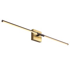 32" Dimmable Integrated LED Metal Wall Sconce, Oil Rubbed Bronze/Brass Gold