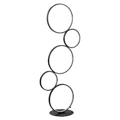 Pluto Stacked Circles Contemporary Modern Ironaluminum Integrated Led Floor Lamp