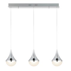 Elyse Teardrop Modern Mid Century Iron/Acrylic Integrated Linear Led Pendant