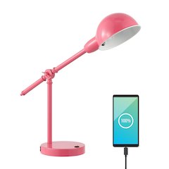Curtis Vintage Industrial Iron Adjustable Dome Shade Led Task Lamp