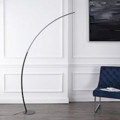 Enzo Contemporary Minimalist Metal Arc Dimmable Integrated Led Floor Lamp