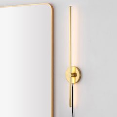 Minimalist Iron Adjustable Bar Integrated Led Plug-In Sconce