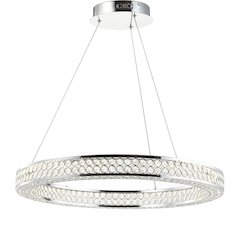 Benton Round Integrated Led Crystal/Metal Pendant