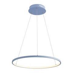 Brice 23.75" Modern Metal Round Dimmable Integrated LED Pendant, Blue