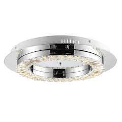 Cristal Integrated Ironcrystal Glam Led Flush Mount