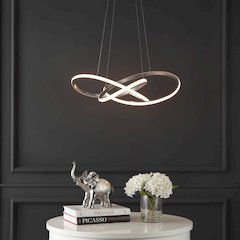 Alexia Abstract Integrated Led Metal Adjustable Pendant