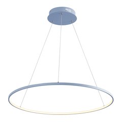 Brice 35" Modern Contemporary Metal Round Dimmable Integrated LED Pendant, Blue