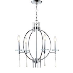 Laura Crystal/Metal Led Chandelier