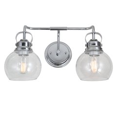Shirley Metal Bubbled Glass Vanity Light