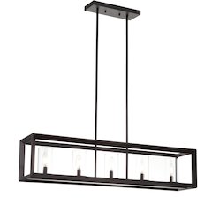 Anna Linear Metal/Glass Led Pendant